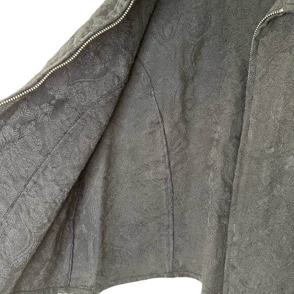 Sun River Vintage Black Jacquard Textured Full Zip Classic Unlined Vest Size L - Picture 5 of 5